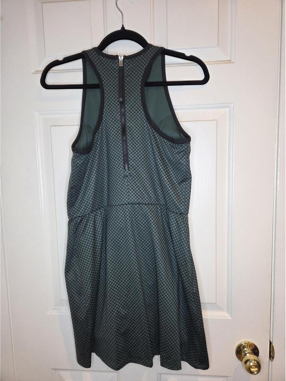 All in Motion Women's Medium Sleeveless Active Dress Black Green Houndstooth - Picture 3 of 7